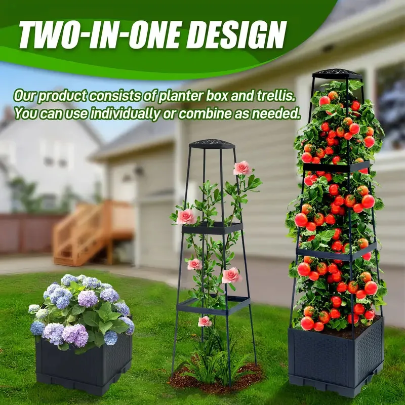 Indoor Herb Garden - Kendi Kendine Sulanan Saksı ve Destek
