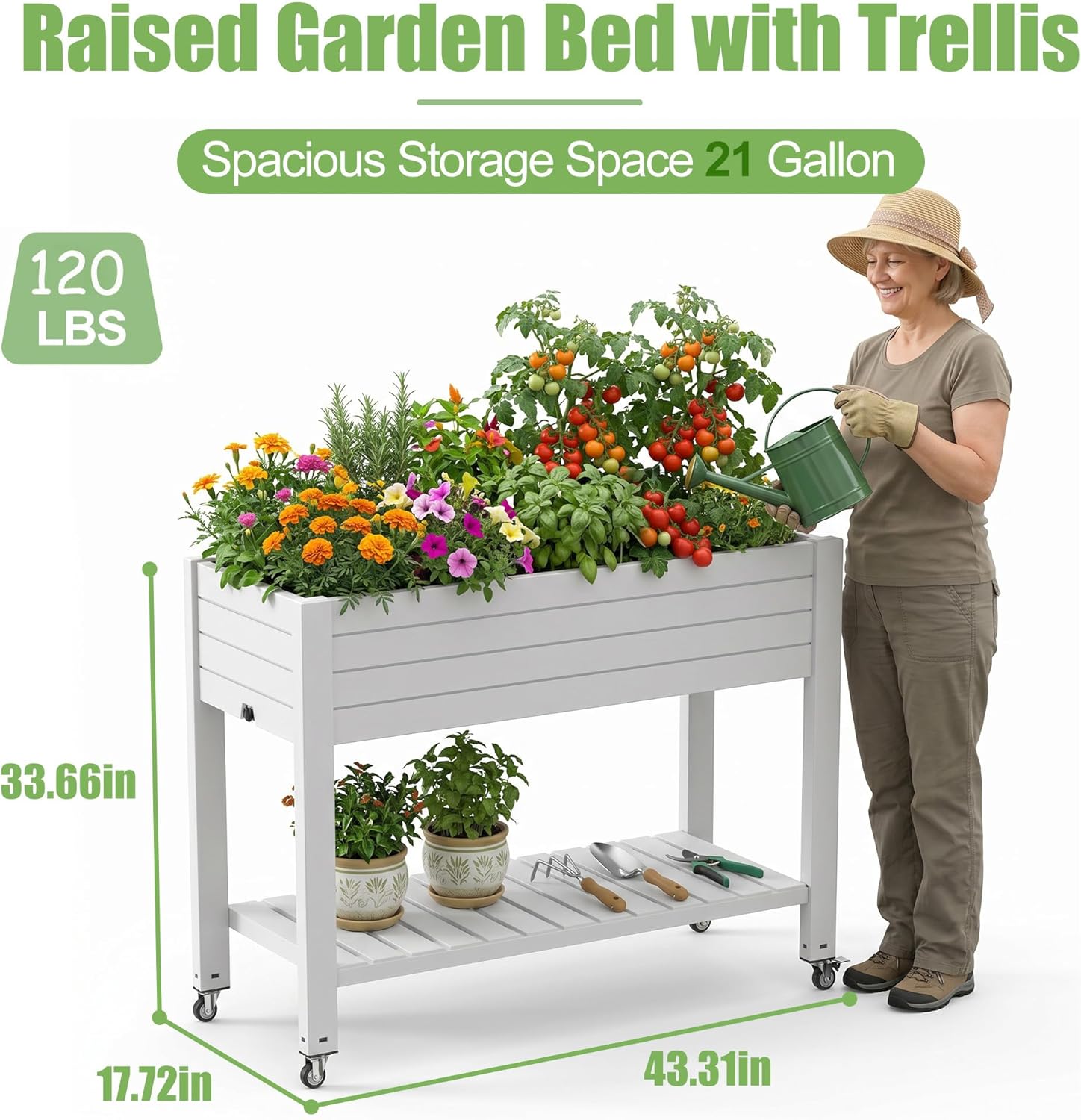 Tekerlekli ve Ekstra Depolama  - Raised Garden Bed incelemesi ve fiyatı